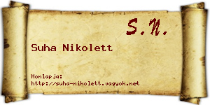 Suha Nikolett névjegykártya