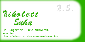 nikolett suha business card